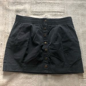 gray button up skirt